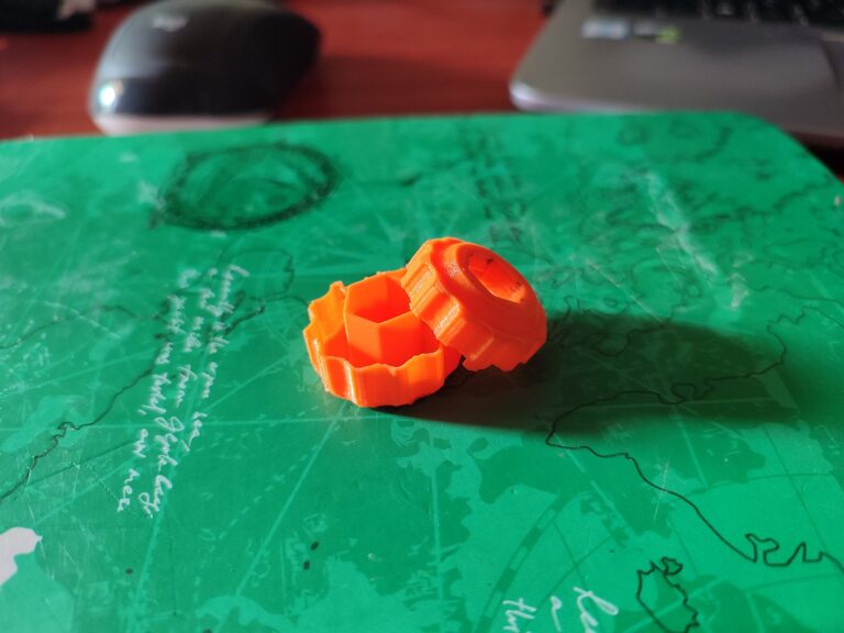 Broken 3D printed hex nut driver